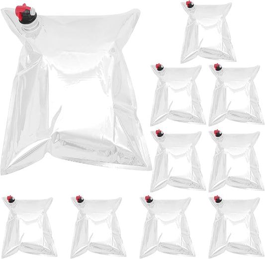MAGICLULU 10pcs Wine Purse Refill Bags Refill Bladders 5L Wine Purse Replacement Bags Refill Dispenser Bag Refillable Wine Replacement Storage Pouch with Spout for Wine