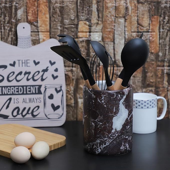 Marble Wine Chiller- Premium Wine Chiller Bucket- Perfect Wine Bottle Chiller- Keep Your Champagne Chiller and Safe- Easily Holds 750ml Bottle - Wine Cooler (Red Ziarat)