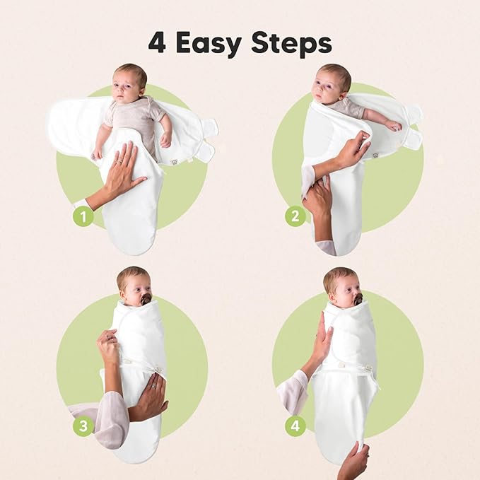 Baby Swaddle Sleep Sacks with Zipper - 3-Pack Newborn Swaddle Sack, Baby Swaddles Sleep Sack 0-3 Months, Wearable Blanket Baby, Baby Swaddle Blanket Wrap, Swaddle Sack, Easy Change Swaddle (Cloud)