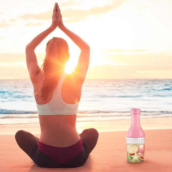 evron 35 oz Fruit Infuser Water Bottle,Infusion Water Pitcher Bottle,Detachable Large Opening for Easy Fruit Adding & Cleaning Designed (35 oz Pink)