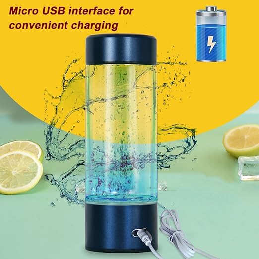 Hydrogen Water Bottle,Portable Hydrogen Water Generator Machine, Improve Water in 3 Minutes Quick Electrolysis, Suitable for Home, Office, Travel, Daily Drinking (Blue)