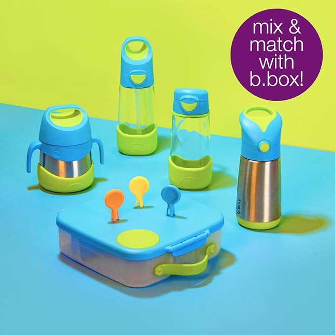 b.box 15oz Tritan Straw Bottle: Kids Water Bottle for Toddlers & Up. Spill Proof, Leak Proof, BPA Free. Great for School/Daycare or Next Step after Sippy Cups (Lilac Pop)