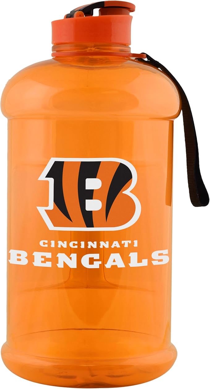 FOCO NFL Team Logo 2L Plastic Clear Large Sports Water Bottle