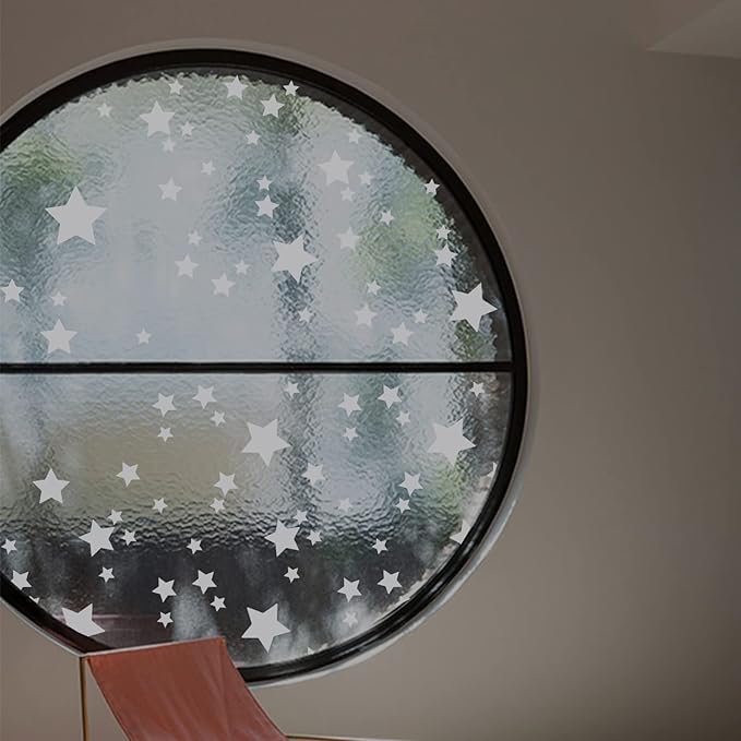Sparkles and Stars Wall Decals(NO MOON), 500 Stars Wall Sticker, Sparkle Wall Decal, Space Kids Room Decor, Nursery Wall Art, Celestial Wall Stickers(Grey)