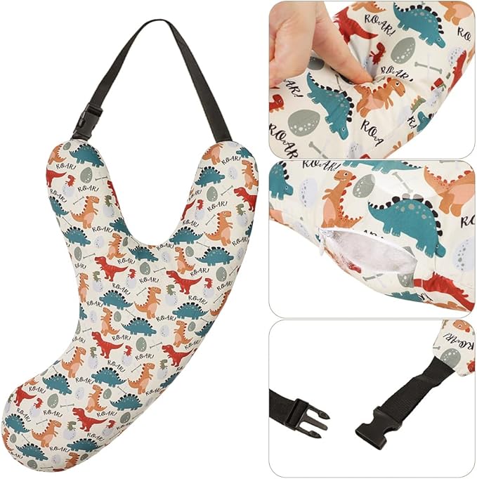 Car Travel Pillow for Kids Adults Soft Neck Pillow Head and Body Support Pillow Breathable Seat Pillow Car Aircraft Travel Pillow Neck Support Pillow Cushion for Long Journey Travel Accessories