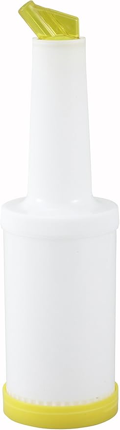 Winco Pour with Yellow Spout and Lid, 2-Quart