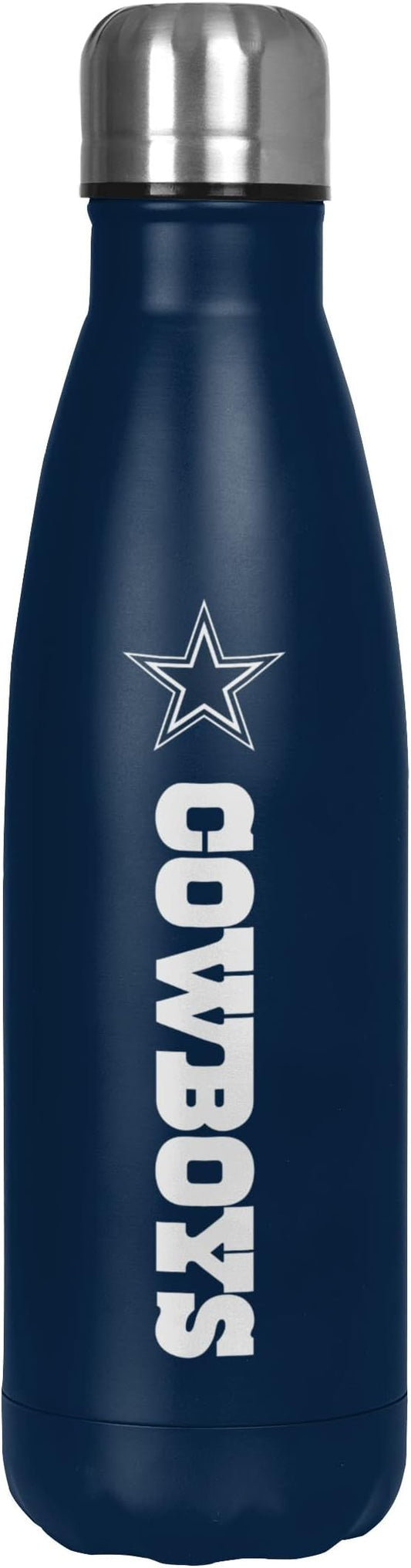 FOCO NFL unisex-adult NFL Team Logo Wordmark Chill Water Bottle