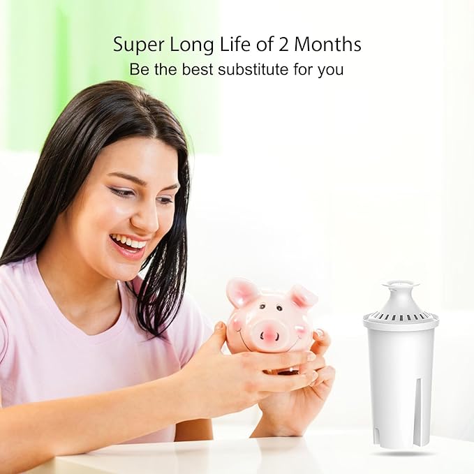 Replacement Filters for All Brita® Pitchers and Dispensers, Fits Brita® Classic OB03, Mavea® 107007, and More, NSF/ANSI 42 Certified, Last Up to 2 Months or 40 Gallons (Pack of 2)