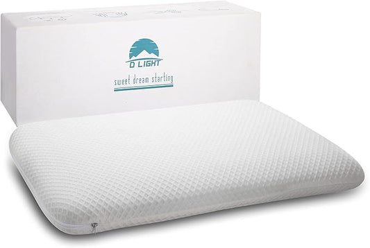 Ultra Slim 2.7" Stomach Sleeping Gel Infused Memory Foam Pillow- Ultra Thin and Flat Design for Stomach and Back Sleepers