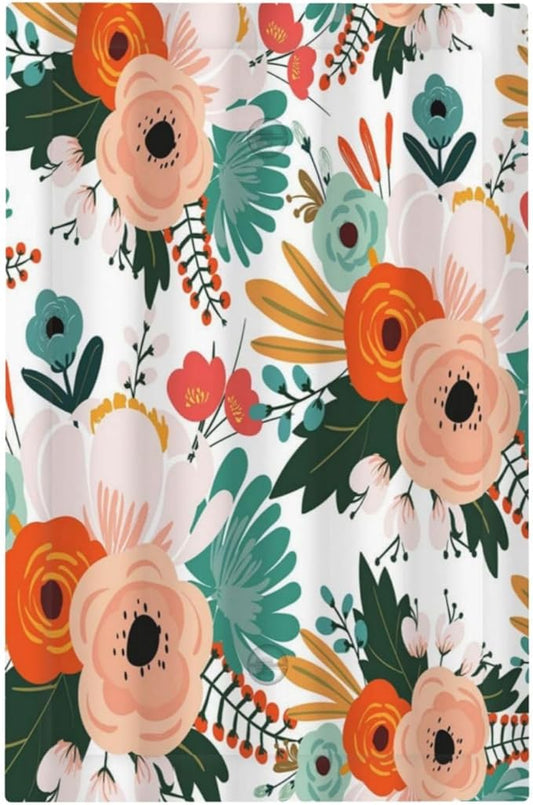 Rustic Floral Boho Colorful Flower Country 1 Gang Light Switch Covers No Device Wall Plate Decorative Blank Switchplate Electrical Faceplate for Farmhouse Bathroom Bedroom Decor