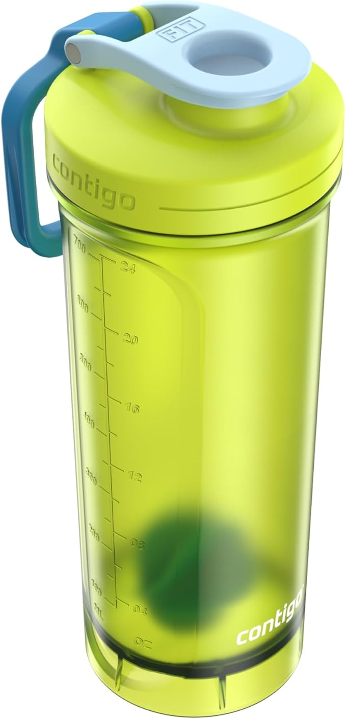 Contigo Shake & Go Water Bottle, 28 oz, Bolt/Blue Poppy
