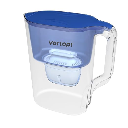 Water Filter Pitcher - 10-Cup Water Purifier Pitcher for Improved Tap Water Taste, Reduces Chlorine and Lead, 3 Months Lifetime, BPA Free,L3-Blue(1 Filter Included)