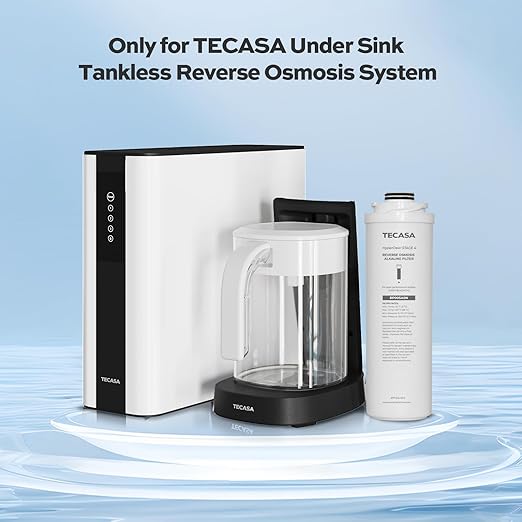Alkaline Remineralization & pH Inline Water Filter, Replacement for TECASA Under Sink Tankless Reverse Osmosis System, 1-year Lifetime