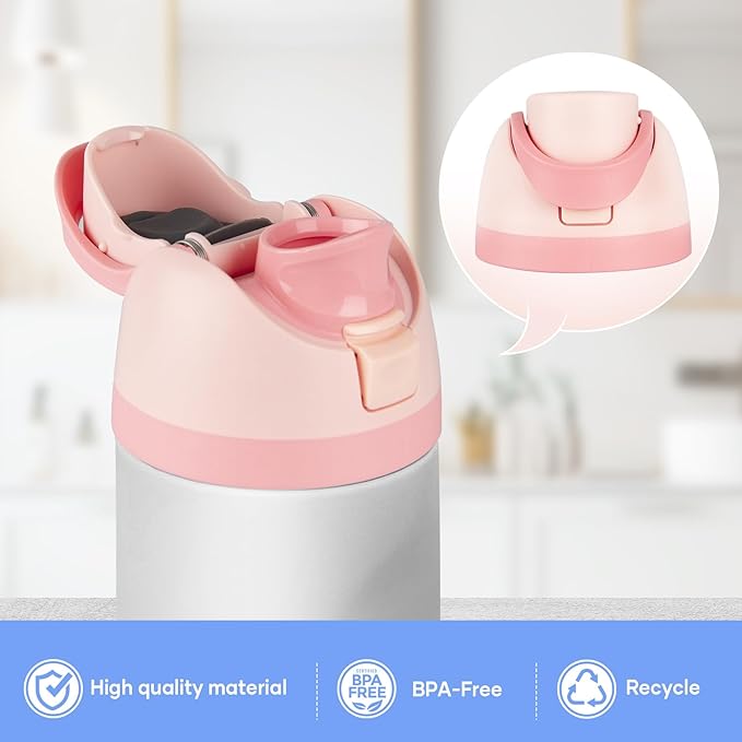 Replacement Lid for Owala Freesip, Compatible with Owala 16oz, 24oz, 32oz, 40oz Cups, One-Button Leak-Proof Water Bottle Top Lid, BPA-Free Lid Replacement Accessories (Pink)