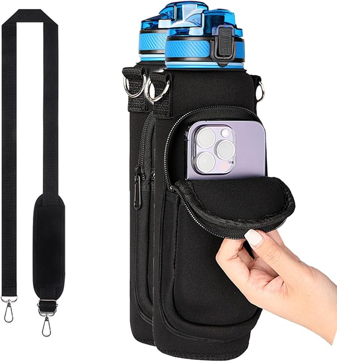 Water Bottle Pouch for Stanley, Running Water Bottle Handheld Caddy Compatible With Stanley Quencher Adventure 40oz & IceFlow 20/30oz, Kinds of Tumbler, Gym Water Bottle Accessories For Women