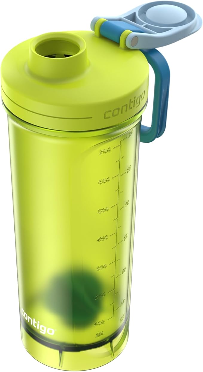 Contigo Shake & Go Water Bottle, 28 oz, Bolt/Blue Poppy