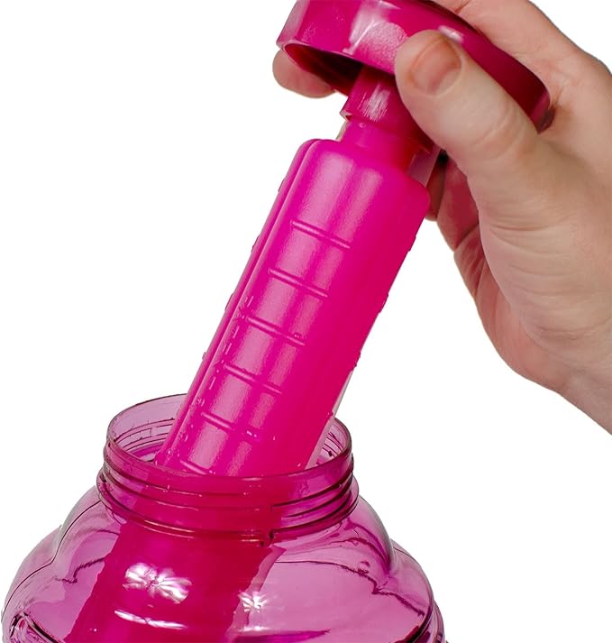 COOL GEAR 2-Pack 80 oz Big Freeze Sports Water Bottle with Freezer Stick and Handle | Hydrating Colored Water Bottle - Purple