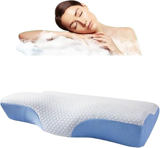 Cervical Anti Snore Pillows - Ergonomic Neck Support Pillow for Neck & Shoulder Pain Relief - Back,Stomach Sleepers,Cervical Neck Pillow,Memory Foam Pillows(Tencel Pillowcase-Normal Feeling)