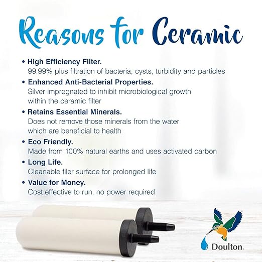 Doulton W9361122 Gravity Water Filter System Stainless Steel with 4x Super Sterasyl Candle Filters