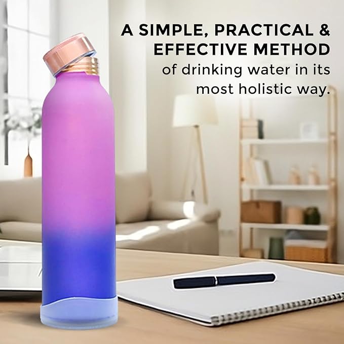 Copper Water Bottle 30 oz 900 ml | 100% Pure Copper With Added Health Benefits | Ergonomic Design | Water Bottle for School, Office | Leakproof, Durable, Lightweight | Easy to Clean, Ombré Pink