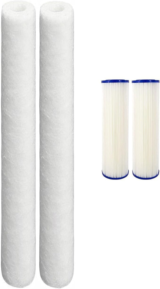 CFS – Whole House Replacement Water Filter Cartridges Compatible with EQ-304-20 & EQ-PFC.35 Models – Removes Bad Taste – 20" Replacement Filter Cartridge (2 Pack - Pre + Post Filter)