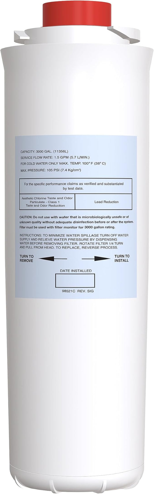 Filter Replacement for Elkay 51300C EWF3000 (No Chip - 1 Pack)