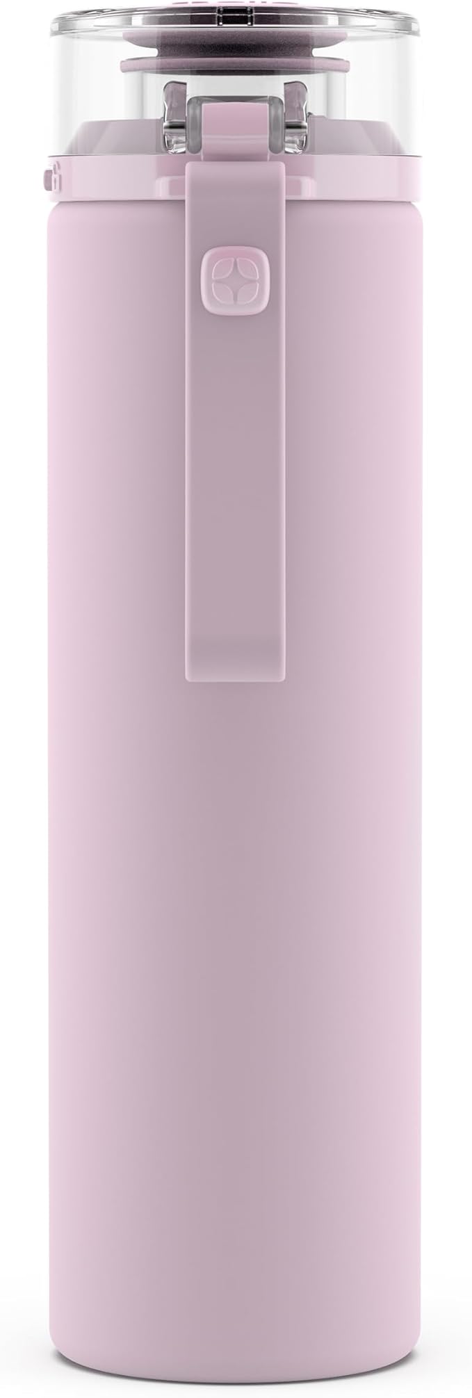 Ello Syndicate Glass Water Bottle with One-Touch Flip Lid and Protective Silicone Sleeve and Carry Loop, BPA Free, Dishwasher Safe,20oz