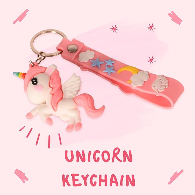 VTIVE Unicorn Water Bottle for Girls, 55PCS Unicorn Birthday Gifts for Girls Age 3 4 5 6 7 8, Kids Water Bottle 16 OZ BPA-Free with Straw & Safety Lock, Unicorn Themed Gifts for Christmas