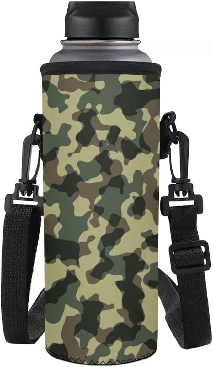 Jndtueit Basketball Water Pouch Holder, Soccer Bottle Cooler Cover Holder Strap for Outdoor Sports Gym Camping Walking