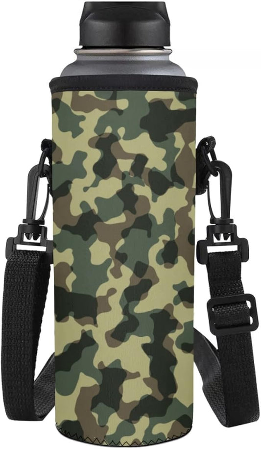 Jndtueit Basketball Water Pouch Holder, Soccer Bottle Cooler Cover Holder Strap for Outdoor Sports Gym Camping Walking