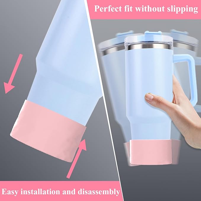 Silicone Boot,Silicone Boot Sleeves for 40/30 oz Tumblers, Insulated Bottle Sleeves for Adventure and IceFlow Flip Tumblers, Anti-Slip Sleeve for Water Bottles（blue）