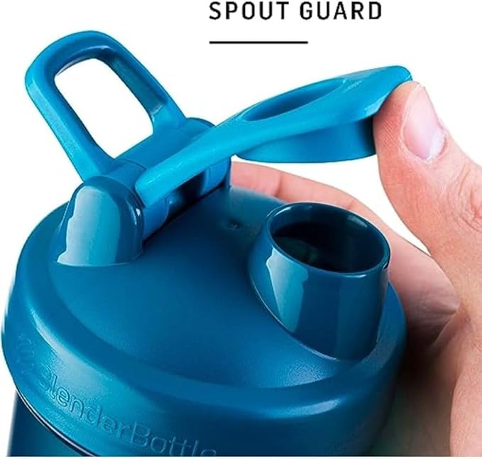 BlenderBottle Classic V2 Shaker Bottle Perfect for Protein Shakes and Pre Workout, 20-Ounce, White