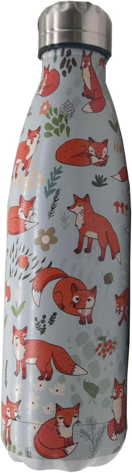 Fox Insulated Sport Water Bottles Stainless Steel Travel Mugs BPA Free Tumbler For Outdoor Camping Travel 20oz