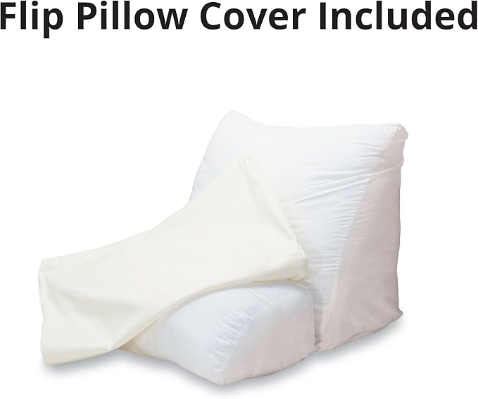 Contour Products, Flip Pillow w. White Case, Standard Size (20 inch Width)