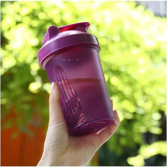 Shaker Bottle 16oz for Shake Mix,Protein Powder Mix,Best Shaker Cup (BPA free),Juice Mixer,Perfect for Protein Shakes and Pre Workout (Purple, 16Oz/400ML/1Bottle), SKER-BTL-2BTL