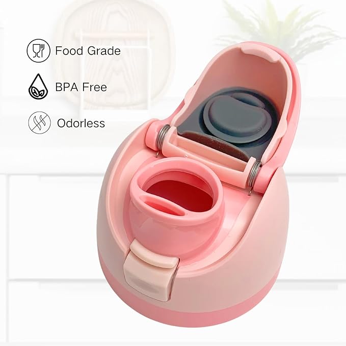 Replacement Cap for Owala Freesip, One Button Water Bottle Top Replacement Cap Compatible with Owala Cup, Replacement Accessories for Owala Free Sip 16oz 24oz 32oz 40oz, BPA-Free No Leak, Pink