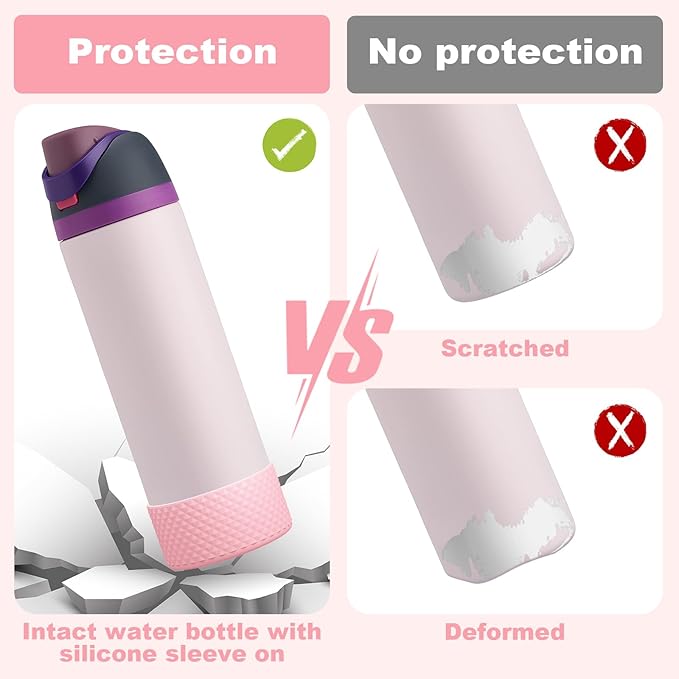Silicone Boot for Owala Water Bottle 24 oz 32 oz 40 oz, Anti-Slip Protective Sleeve for FreeSip/Twist/Flip Stainless Steel Water Bottles Accessories