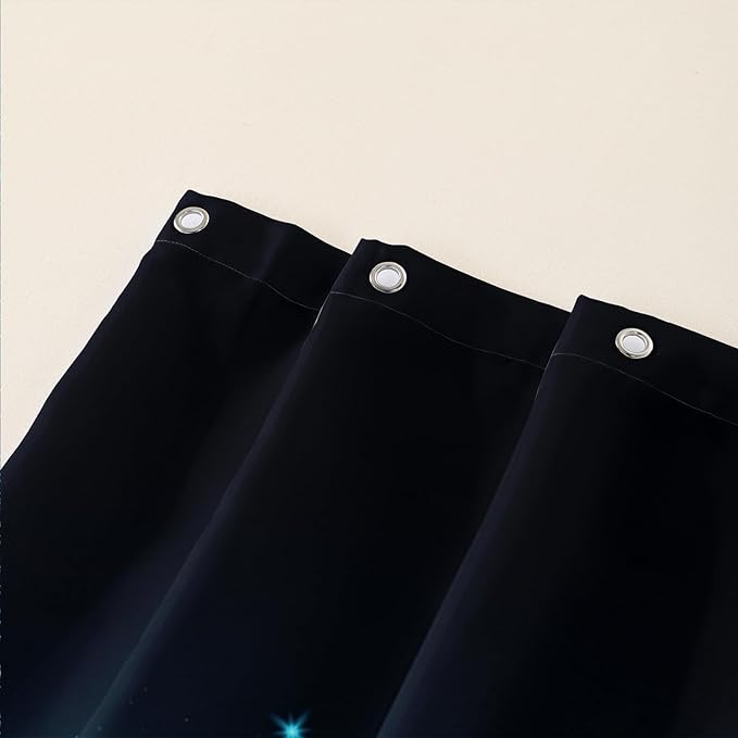 AILONEN Pink Rose Shower Curtain,Galaxy Butterfly Rose Flower Curtain for Kids Girls Women,Modern Romantic Curtain,Print Polyester Waterproof with 12 Plastic Hooks, 72" W*78" H