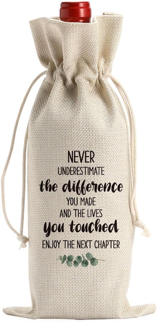 Wine Bag, Coworker Leaving Gifts for Women Men, Goodbye Gifts for Coworkers, Going Away Gifts for Coworkers Women, Farewell Gifts for Coworkers, Moving Away Gifts for Friends, Leaving Job