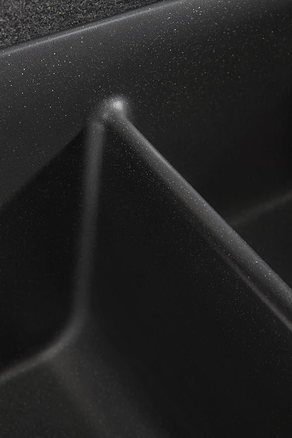 KOHLER K-8204-CM1 Cairn Sink, 33" Neoroc Composite Undermount Double-Bowl Kitchen Sink, Composite Kitchen Sink with Sink Rack, Matte Black