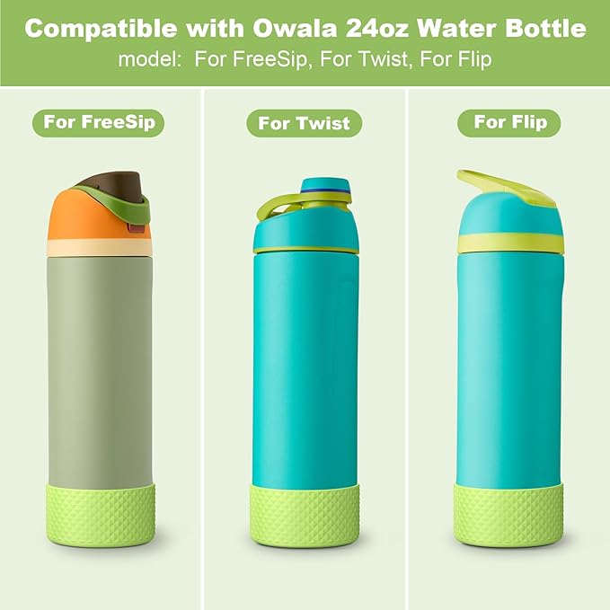 Silicone Boot for Owala Water Bottle 24 oz 32 oz 40 oz, Anti-Slip Protective Sleeve for FreeSip/Twist/Flip Stainless Steel Water Bottles Accessories