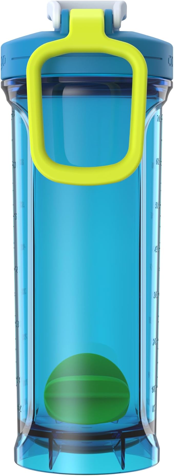 Contigo Shake & Go Shaker Bottle, 28oz, Single Pack, Blue Poppy/Coral