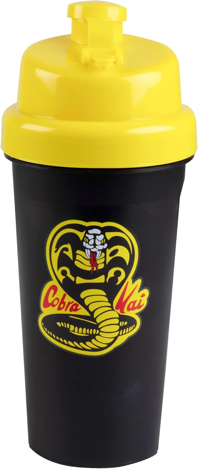 Cobra Kai Shaker Bottle with Blender Mixer Ball, 25oz, 2-Pack - Blend Protein Powder, Sports Drinks, Shakes, Smoothies & More - Officially Licensed - Season 6 Karate Kid Gift for Kids, Teens, Adults