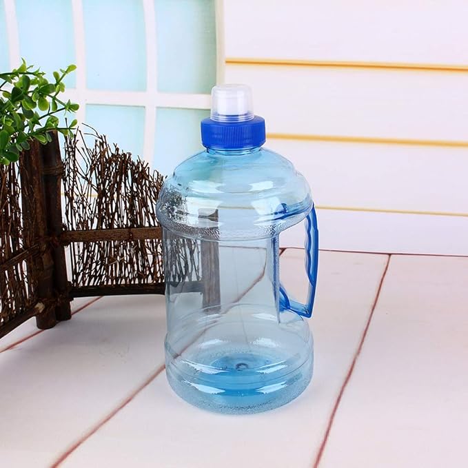 Serlium Sports Water Jug, Big Capacity 1L Water Jug BPa Free Drink Water Bottle Cap Kettle PET Sport Picnic Blue