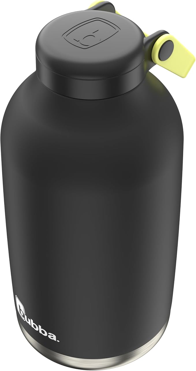 Bubba Radiant Stainless Steel Growler Simple Lid 64oz, Rubberized Water Bottle, Medium, Licorice