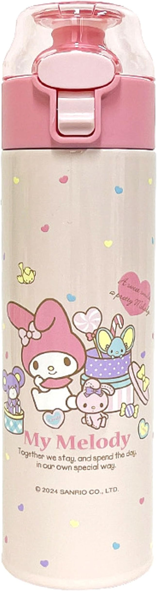 Melody Stainless Steel Insulated Water Bottle 480ml - Pink