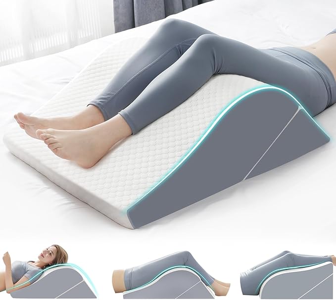 Wedge Pillow for Sleeping, Orthopedic Bed Wedge Pillow Set, 15-in-1 3PCS Adjustable Memory Foam Wedge Pillow Post Surgery, 9 &16 & 20 inches Height 3-in-1 Incline Wedges Pillows (White 2-Piece Set)