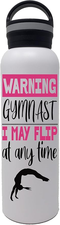 Gymnastics Water Bottle | 25 oz. Gymnast Stainless Steel Insulated Water Bottle | Gymnastics Gifts | Gymnast Gifts | Keeps Drinks Cold For Hours | Gymnastics Gifts for Girls | Personalized Designs