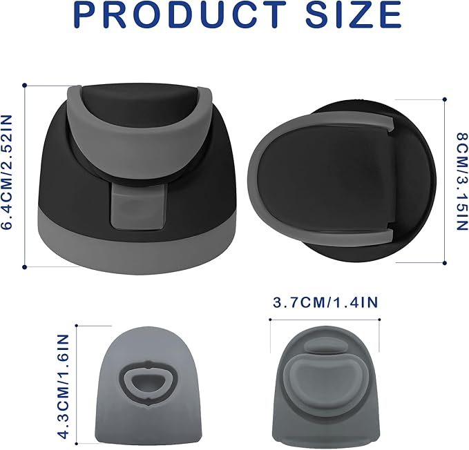 Replacement Lid for Owala Freesip Water Bottle Top Cap Protective Push-To-Open Lid Compatible With Owala Cup 16oz 24oz 32oz 40oz Bpa-Free Replacement Stopper for Owala Freesip Leak-Proof. (Black)