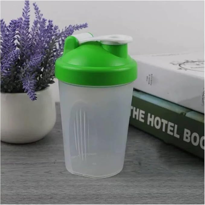 Shaker Bottle 16oz for Shake Mix,Protein Powder Mix,Best Shaker Cup (BPA free),Juice Mixer,Perfect for Protein Shakes and Pre Workout (Green Clear, 16Oz/400ML/1Bottle), SKER-BTL-2BTL